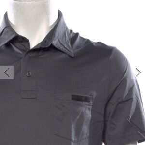Prada Charcoal Short Sleeve Polo Shirt